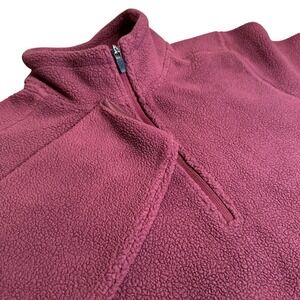 CUTS Quarter‎ Zip Pullover Fleece Men's Size M Burgundy Casual Activewear